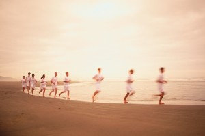 Runners on the Beach